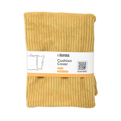Gambar Informa Sarung Bantal Sofa Polyester & Nylon Corduroy 45x45 cm - Kuning