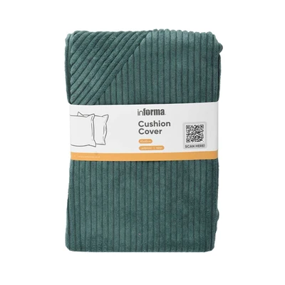 Gambar Informa Sarung Bantal Sofa Polyester & Nylon Corduroy 45x45 cm - Hijau Tua