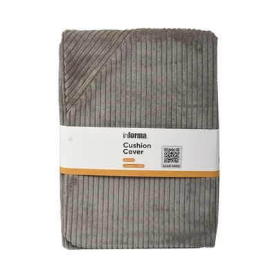 Gambar Informa Sarung Bantal Sofa Polyester & Nylon Corduroy 55x55 cm - Abu-Abu Muda