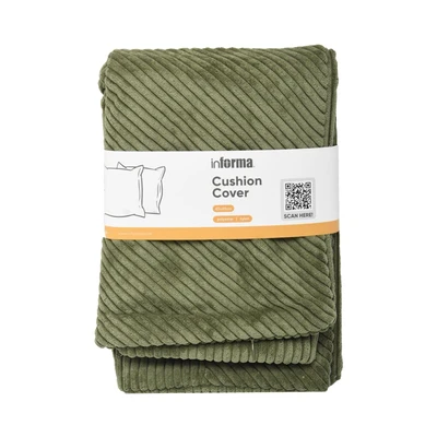 Gambar Informa Sarung Bantal Sofa Polyester & Nylon Corduroy 45x45 cm - Hijau