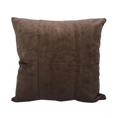 Gambar Informa Sarung Bantal Sofa Polyester & Nylon Corduroy 55x55 cm - Cokelat Tua