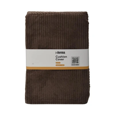 Gambar Informa Sarung Bantal Sofa Polyester & Nylon Corduroy 55x55 cm - Cokelat Tua