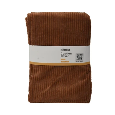 Gambar Informa Sarung Bantal Sofa Polyester & Nylon Corduroy 55x55 cm - Cokelat