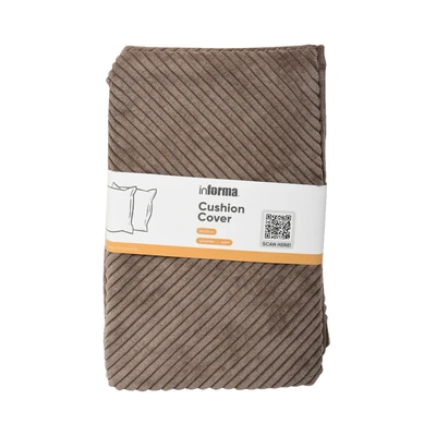 Gambar Informa Sarung Bantal Sofa Polyester & Nylon Corduroy 30x50 cm - Cokelat Tua
