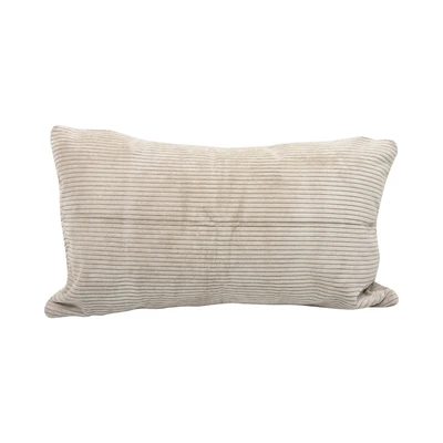 Gambar Informa Sarung Bantal Sofa Polyester & Nylon Corduroy 30x50 cm - Beige