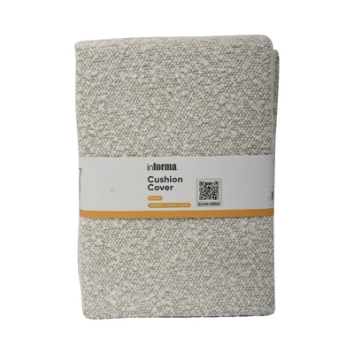 Gambar Informa Sarung Bantal Sofa Fabric Boucle Natural 55x55 cm - Ivory