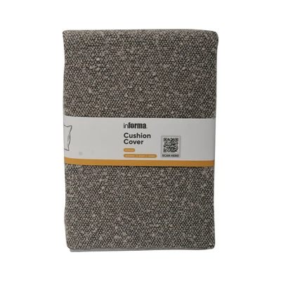 Gambar Informa Sarung Bantal Sofa Fabric Boucle Natural 55x55 cm - Abu-Abu