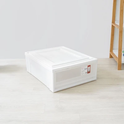 Gambar Iris Laci Penyimpanan 45x35x18 cm - Putih Frosted