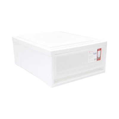 Gambar Iris Laci Penyimpanan 45x35x18 cm - Putih Frosted