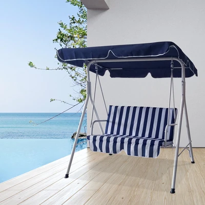 Gambar Soleil Kursi Ayun 2 Seater Stripe - Biru/putih