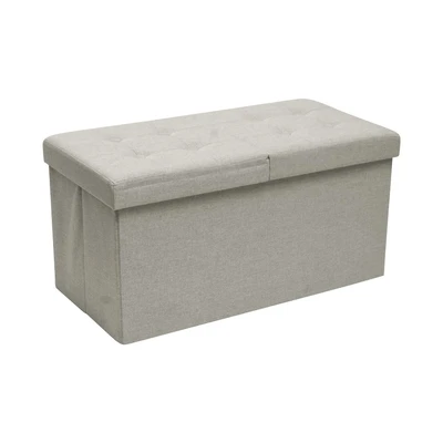 Gambar Informa Bangku Ottoman Lipat Fabric - Putih Ivory