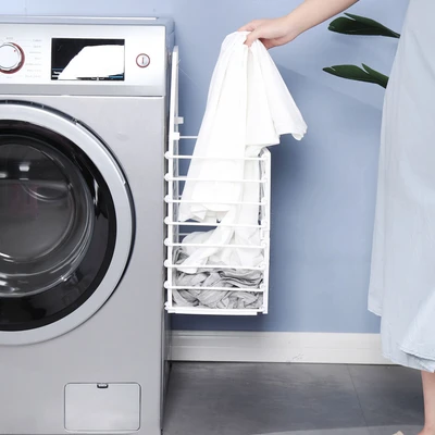 Gambar Stora Keranjang Laundry Gantung Collapsible - Putih