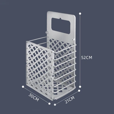 Gambar Stora Keranjang Laundry Gantung Collapsible - Abu-abu