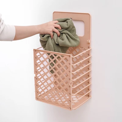 Gambar Stora Keranjang Laundry Gantung Collapsible - Krem