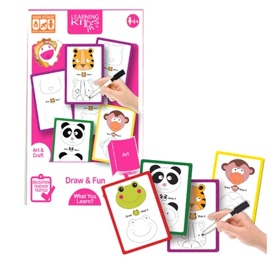 Gambar Kiddy Star Set Learning Kids Draw & Fun Animals Puzzle