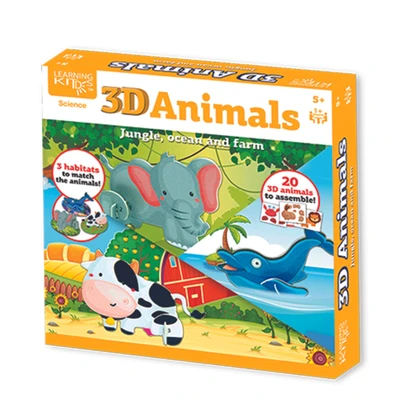 Gambar Kiddy Star Learning Kids 3d Animals Puzzle