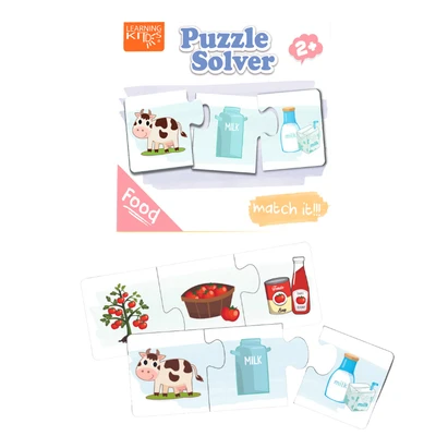 Gambar Kiddy Star Set Learning Kids Food Puzzle Solver