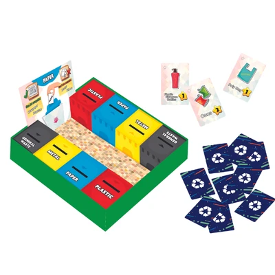 Gambar Kiddy Star Set Learning Kids Recyle Bin Puzzle Solve