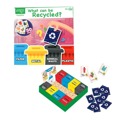 Gambar Kiddy Star Set Learning Kids Recyle Bin Puzzle Solve