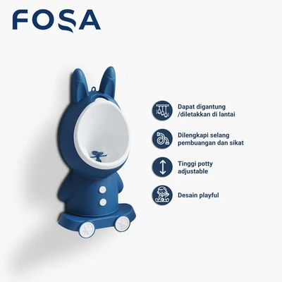 Gambar Fosa Urinal Anak Dengan Selang & Sikat - Biru