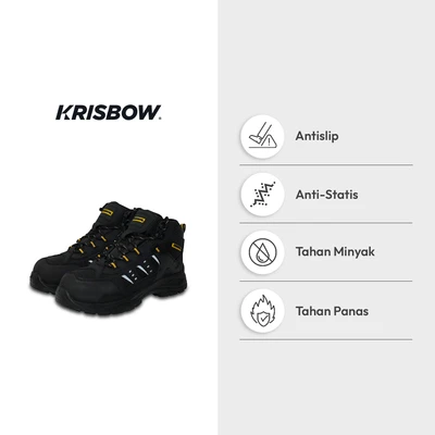 Gambar Krisbow Ukuran 44 Nemesis Sepatu Pengaman - Hitam