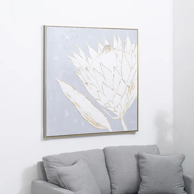 Gambar Informa Lukisan Kanvas Handmade Oil Paint Flower 102.5x102.5 cm V2 - Mix