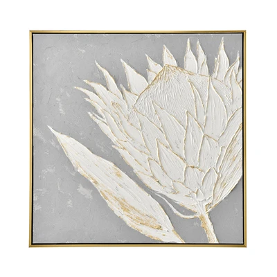 Gambar Informa Lukisan Kanvas Handmade Oil Paint Flower 102.5x102.5 cm V2 - Mix