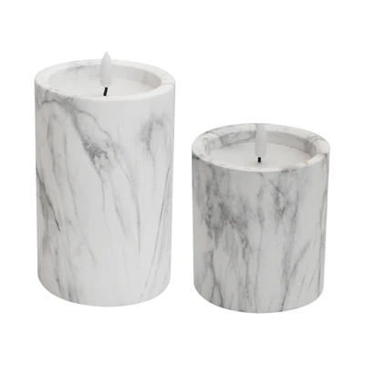 Gambar Informa Cemento Lilin LED Marble Set 2 pcs - Putih