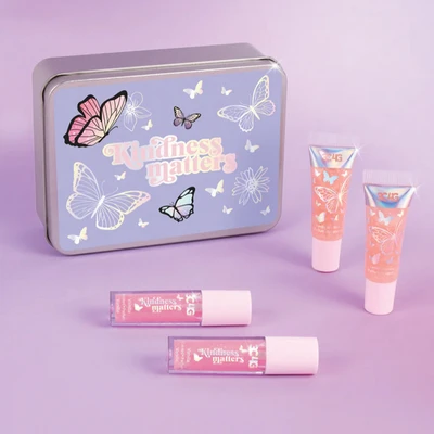 Gambar Make It Real Set Butterfly Kisses Lip Tin Box