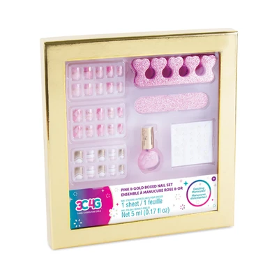Gambar Make It Real Set Boxed Nail 10024 - Pink/Gold