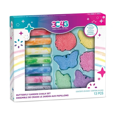 Gambar Make It Real Set Butterfly Garden Chalk 21007