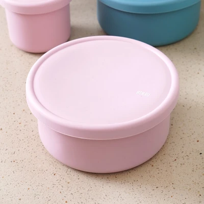 Gambar Ataru 700 Ml Wadah Makanan Silikon Round - Pink