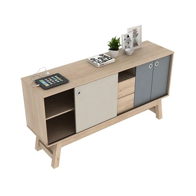 Gambar Informa Pierson Lemari Kabinet - Putih/cokelat Oak