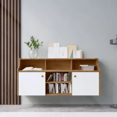 Gambar Informa 117.8x35x53 Cm Macca Kabinet Dinding - Putih Oak