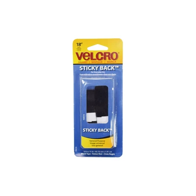 Gambar Velcro Sticky Back Tape 45 cm - Hitam