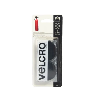 Gambar Velcro Coins Industrial Strength Tape 4.7 cm 4 Set - Hitam