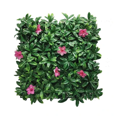 Gambar CC Grass Rumput Artifisial Dinding Azalea 50x50 cm - Hijau/Pink