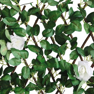 Gambar Cc Grass Tanaman Artifisial Pagar Rose 200x100 cm - Putih