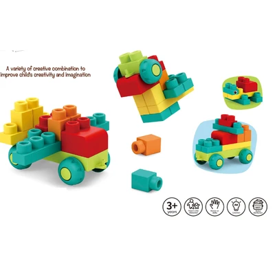 Gambar Bricks Kingdom Set Soft Rubber Building Blocks - Kuning