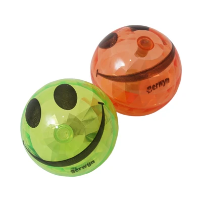Gambar Berwyn 7.5 cm Mainan Lightup Bouncy Ball Smilley Random