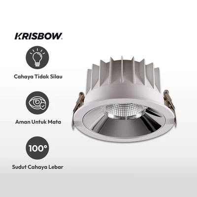 Gambar Krisbow Lampu Downlight LED Highpower COB 30 Watt 5000K
