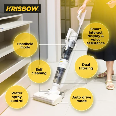 Gambar Krisbow Vacuum Cleaner & Floor Washer Cordless 3-in-1 FRFCB