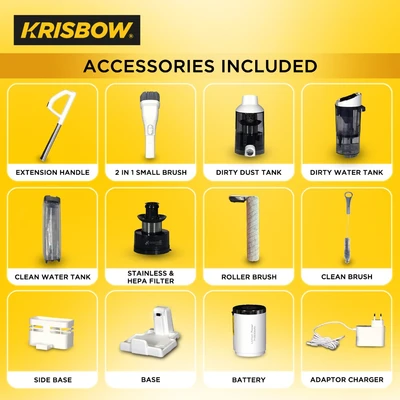 Gambar Krisbow Vacuum Cleaner & Floor Washer Cordless 3-in-1 FRFCB