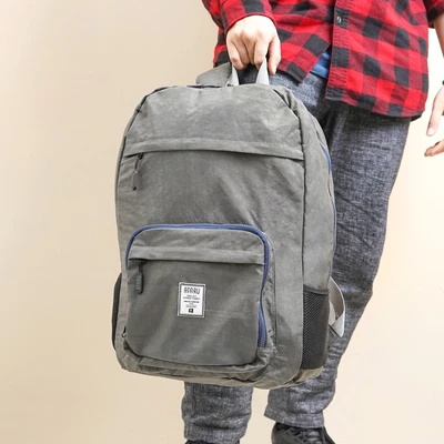 Gambar Ataru Tas Ransel Lipat - Abu-abu Tua