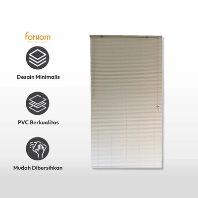 Gambar Forhom 120x220 Cm Venetian Blind - Krem Malt