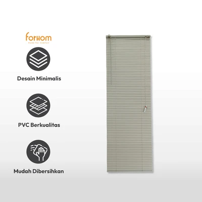 Gambar Forhom 60x180 Cm Venetian Blind - Abu-abu Cloudy