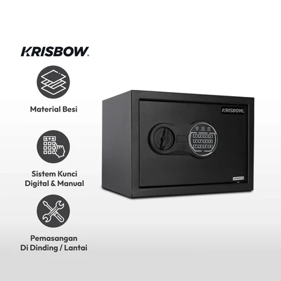 Gambar Krisbow Brankas Besi Digital 31x20x20 cm 20SCE - Hitam