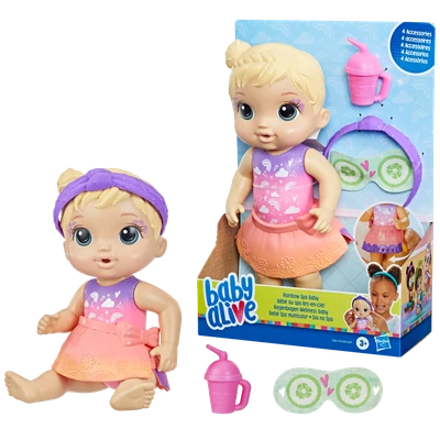 Gambar Baby Alive Boneka Bayi Rainbow Spa Blonde Hair F5617