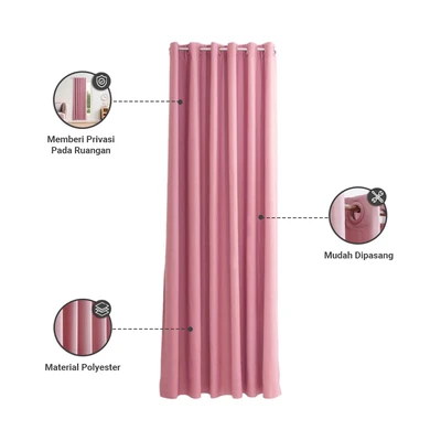 Gambar Informa Marshmallow Gorden 210x240 cm - Ungu Pale Mauve