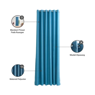 Gambar Informa Marshmallow Gorden 210x240 cm - Biru Smoke